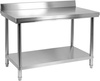 SKŁADANY STÓŁ PRZYŚCIENNY Z PÓŁKĄ 1200x600xH850+100MM | YG-09022