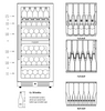 Winiarka | chłodziarka do wina | dwustrefowa | 345 l | na 90 butelek | 595x680x1392 mm | SV104B