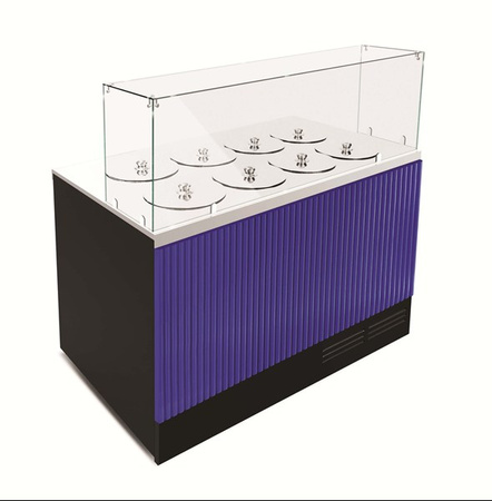 Dystrybutor do lodów | witryna do lodów Pozetti DV 8 | 8+6 tub | 1310x700x1200 mm |