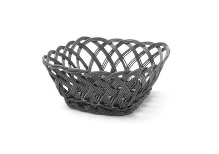 Braided square basket black 190x190x80mm HENDI 426227