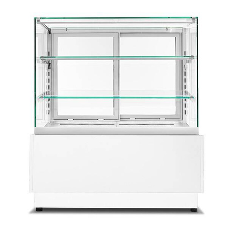 Witryna cukiernicza chłodnicza Dolce Visione Premium Breve 900 | wnętrze ze stali nierdzewnej | wersja obniżona | 900x670x1110+/-10 mm | RESTO QUALITY DOLCE VISIONE BREVE 900 W4