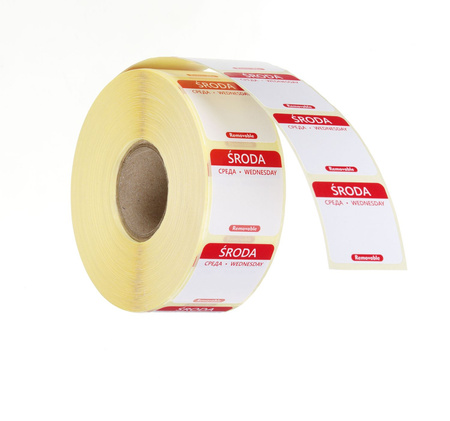 Naklejki Food Safety, wielorazowe - środa HENDI 850091