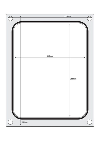 Matryca do zgrzewarki Hendi na tackę bez podziału 227x178 mm HENDI 805572