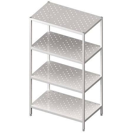 Storage rack,perforated shelves 1000x400x1800 bolted STALGAST MEBLE 981864100