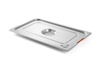 POKRYWKA DO POJEMNIKÓW GN Z USZCZELKĄ SILIKONOWĄ Z WYCIĘCIEM NA UCHWYTY GN 1/1 - 530x325 | HENDI 804308