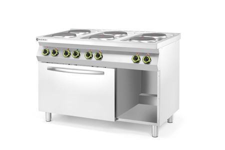 Kuchnia elektryczna 6-płytowa Kitchen Line z konwekcyjnym piekarnik HENDI 226247