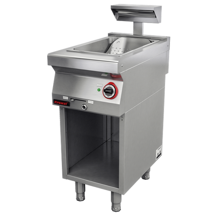 Fries warmer with IR radiant heater on open cabinet base 700.PF-1p.S. Kromet