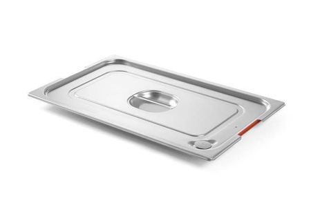 POKRYWKA DO POJEMNIKÓW GN Z USZCZELKĄ SILIKONOWĄ Z WYCIĘCIEM NA UCHWYTY GN 2/3 - 354x325 | HENDI 804315