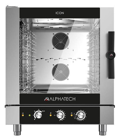 Piec konwekcyjno-parowy gazowy ICGM071E | 7x GN 1/1 | 7x 600x400 | Alphatech by Lainox | sterowanie manualne