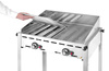 Grill gazowy Green Fire Profi Line 2-palnikowy - patelnia żeliwna i ruszt HENDI 149508