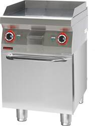 Płyta grillowa gładka 600 mm 8kW na podstawie szafkowej zamkniętej 700.PBE-600G.S.D Kromet