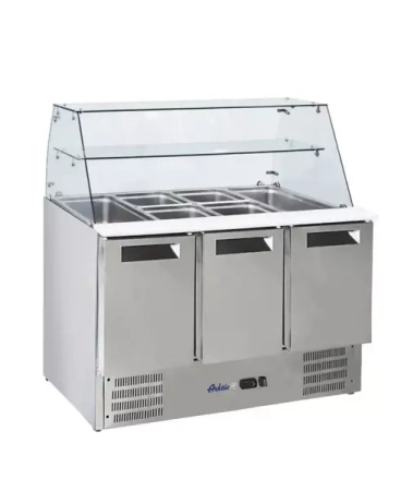 Refrigerated 3-door salad table with glass top HENDI 236192