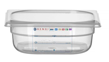 Pojemnik GN HACCP z polipropylenu 1/6 65 - bez pokrywki HENDI 880487