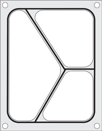 Matrix for CAS CDS-01 sealing machine for three-part tray 227x178 mm HENDI 805404