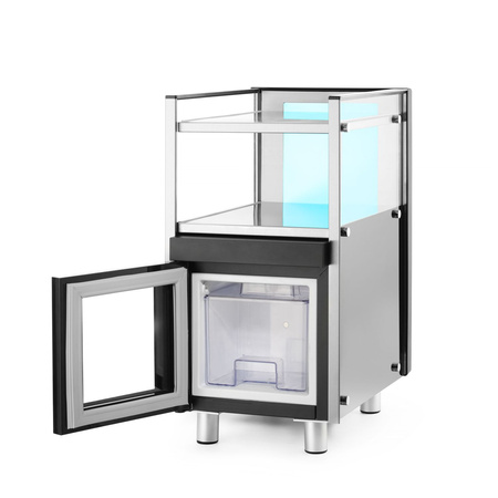 Lodówka na mleko z podgrzewaczem do filiżanek, HENDI, 3,5L, 220-240V/168W, 313x442x(H)613mm  | 209080