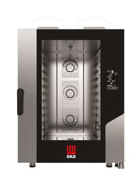 Piec konwekcyjno - parowy Millennial Black Mask BAKERY 10 x 600 x 400 gazowy, z bezpośrednim natryskiem, sterowany elektronicznie HENDI MKF1064GBM