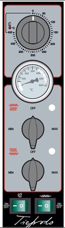 Piec do pizzy elektryczny Cuppone Tiepolo | dwukomorowy | 6+6x36 | TP635/2CM