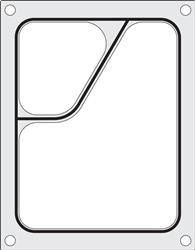 Matrix for CAS CDS-01 sealing machine for double colt tray 227x178 HENDI 805381