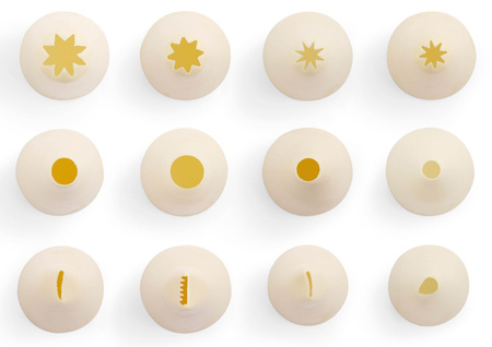 Końcówki do rękawów różne - zestaw 12 szt. HENDI 551400