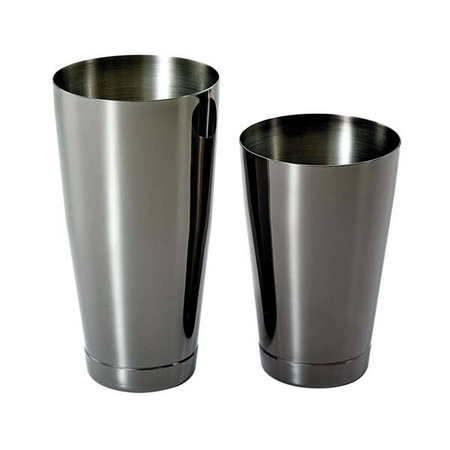 Shaker Boston 2-częściowy typu TIN&TIN czarny połysk 700 ml + 500 ml