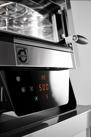 Piec do pizzy obrotowy Mantegna | MN40/1DG-P | elektryczny | max.500 °C | 1x40cm | 4 kW | 670x664x605 mm