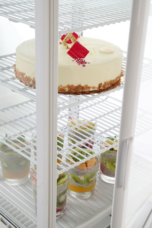 Witryna chłodnicza nastawna, 68 litrów, biała