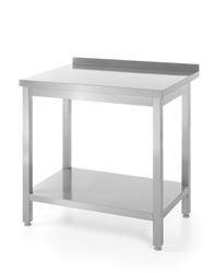 Wall-mounted work table with shelf - bolted, with dimensions. 1000x600x850 m HENDI 811467