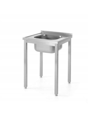 Table with one sink - bolted, with dimensions. 600x600x(H)850 mm HENDI 811849