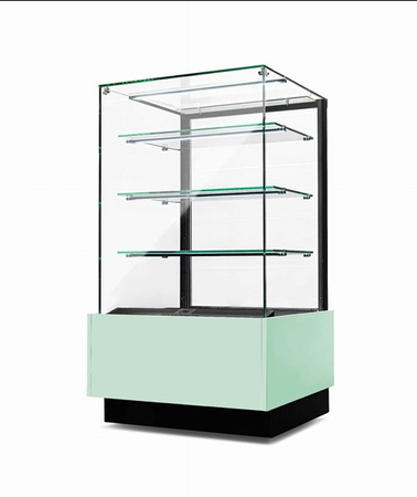 Witryna cukiernicza neutralna Dolce Visione Neutro Premium 700 | wnętrze ze stali nierdzewnej | 700x670x1300 mm