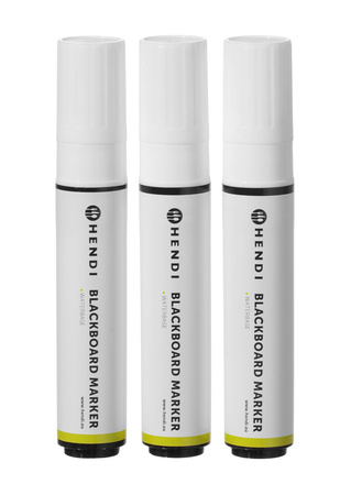 Markery do tablicy - szeroka końcówka, 3 szt. (białe) HENDI 664223