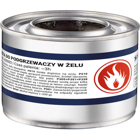 Paliwo do podgrzewaczy (w żelu), karton (48 szt) STALGAST 430048