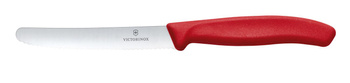 Victorinox Swiss Classic Nóż do pomidorów, zaokrąglony czubek, ząbkowany, 11 cm, czerwony  | HENDI 6.7831