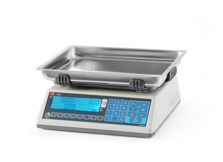 Waga kalkulacyjna LCD z legalizacją, seria EGE, głęboka szalka, 30 kg | HENDI TEM030C-PZR