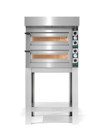Piec do pizzy elektryczny Cuppone Tiziano | dwukomorowy | 2+2x30 | TZ230/2M
