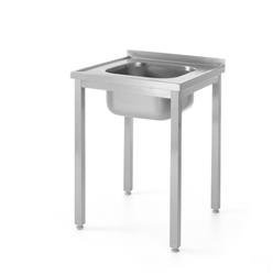 Table with one sink - bolted, with dimensions. 600x600x(H)850 mm HENDI 811849