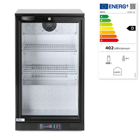 Lodówka barowa 1-drzwiowa, Arktic, 86L, czarny, 220-240V/120W, 500x530x(H)865mm HENDI 233900