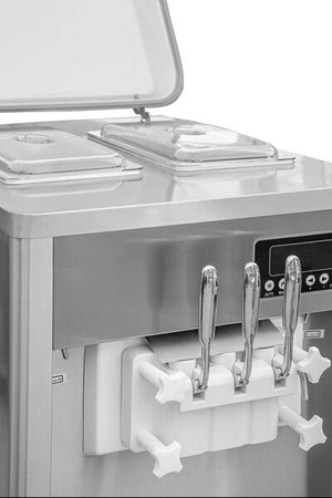 Maszyna do lodów włoskich | 2 smaki +mix | automat do lodów | nocne chłodzenie | pompa napowietrzająca | 2x7 l Resto Quality RQMG38