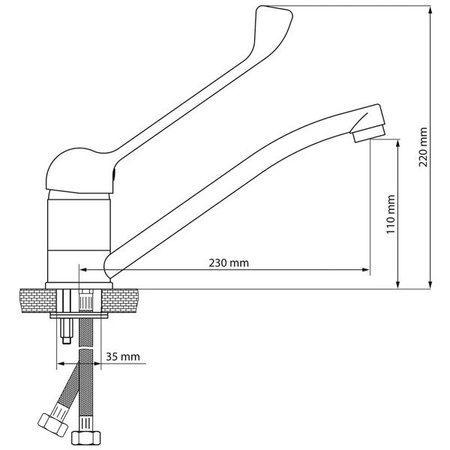 Bateria umywalkowa 651110 STALGAST