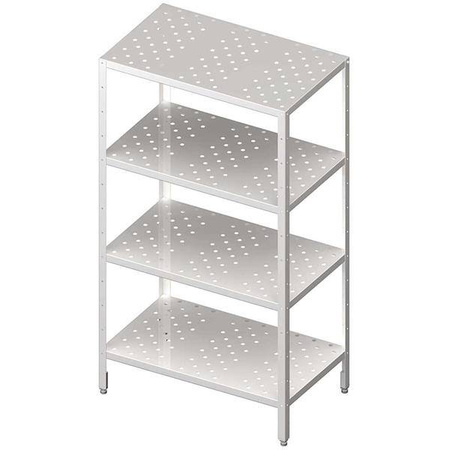 Storage rack,perforated shelves 1000x600x1800 bolted STALGAST MEBLE 981896100