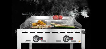 Grill gazowy Green Fire Profi Line 2-palnikowy - 2 ruszty GN1/1 HENDI 149621