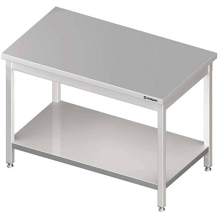 Mitteltisch mit Regal 1600x700x850 mm geschweißt STALGAST MEBLE 980107160S