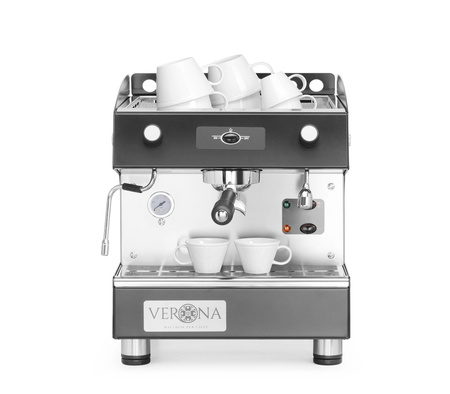 Ekspres do kawy ROMEO easy, 1-grupowy, półautomatyczny, czarny HENDI 207598