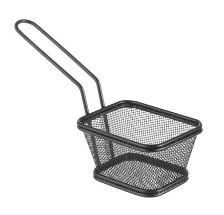 Miniature basket for fried snacks black 105x90x60 mm HENDI 425671