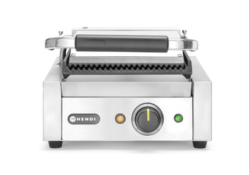 Grill kontaktowy pojedynczy - góra i dół ryflowane HENDI 263501