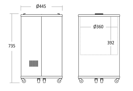 Chłodziarka do puszek i butelek | 60-63 puszek 0,33 l | 445x445x735 mm | TK42BE