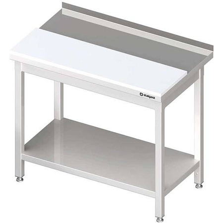 Wall table with polyethylene plate,and shelf 900x700x850 mm welded STALGAST MEBLE 980597090