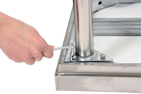 SKŁADANY STÓŁ PRZYŚCIENNY Z PÓŁKĄ 1600x600xH850+100MM | YG-09025