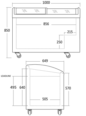 Zamrażarka skrzyniowa IC306D | 255 l