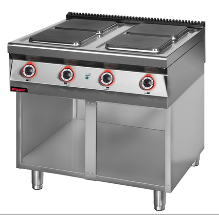 Electric cooker 4 plate 900 mm 4x4,0 kW on open cabinet base 900.KE-4.S Kromet