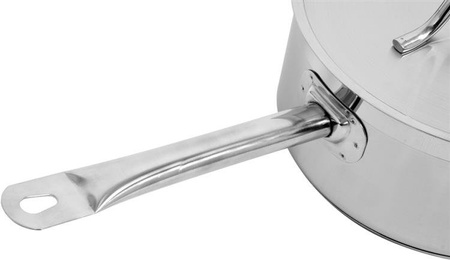 Kochtopf aus Edelstahl mit Deckel 16x9,5CM 1,9L | YG-00060